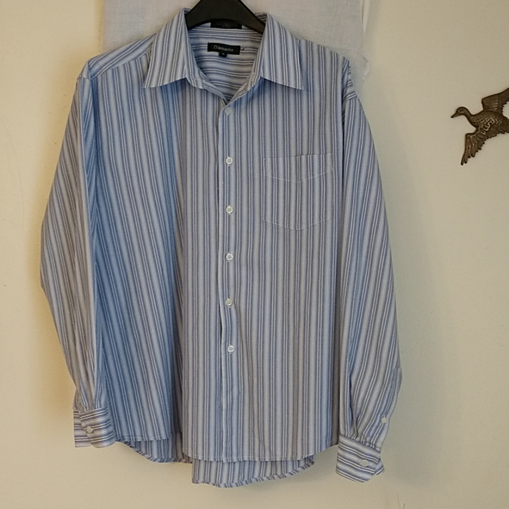 053 Men's Diamante Long Sleeve Shirt XL